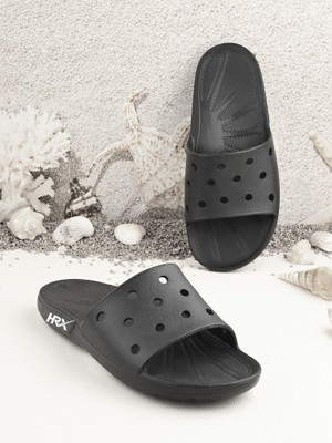 HRX by Hrithik Roshan Men Ultra-Lightweight & Flexible EVA Slip-On for All-Day Comfort Slides(Black , 10)