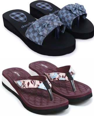 HOC Women Slippers(Multicolor , 8)