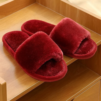 WOLVESDEN Women Flip Flops(Maroon , 7)