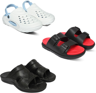 Acorn Men Slides(White, Red, Black , 7)