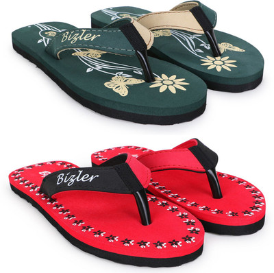 BIZLER Women Soft Ortho Slippers | Lightweight, Non-Slip & Stylish Daily Wear Slippers(Multicolor , 4)