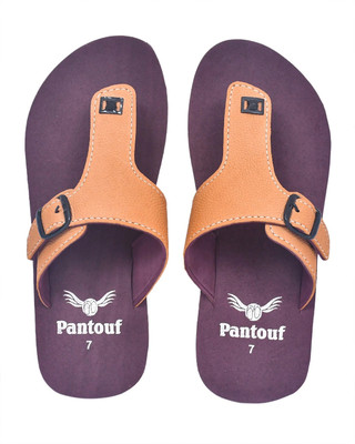 pantouf Men Flip Flops(Purple , 6)