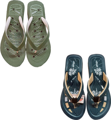 COMFERTO Women Slippers(Green , 6)