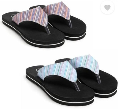 ZIPTON Women Flip Flops(Multicolor , 4)