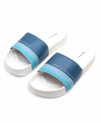 Mast & Harbour Men Slides(White , 7)
