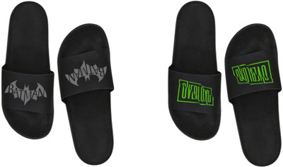 nvisan Men Slides(Grey, Green , 7)