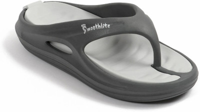 Smoothlite Men Slippers(Grey, Grey , 9)