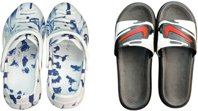BLIBBERS Men Slides(Multicolor, Black , 6)