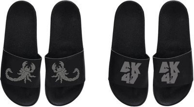 nvisan Men Slides(Grey, Black , 6)