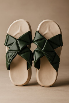 Shivaru trader Women Slippers(Olive , 7)