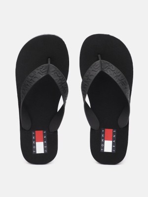 TOMMY HILFIGER Women Flip Flops(Black , 6.5)