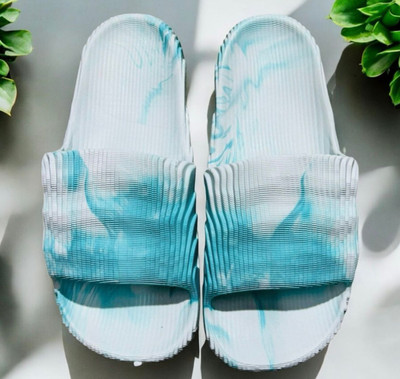 ARBIA FUNKI Men Slides(Blue, White , 7)