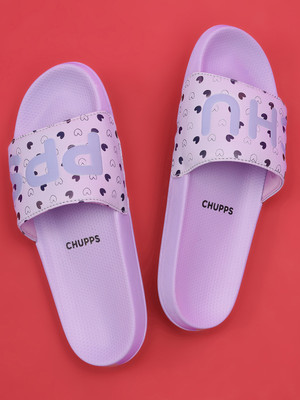 Chupps Women Lovebug Purple Slides Slippers Soft Lightweight Flip Flops For Flip Flops(Purple , 3)