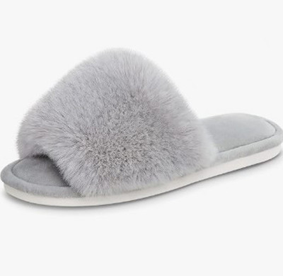 Sale YUG Women Flip Flops(Grey , 4)