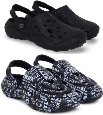 Pampy Angel Men Clogs(Black, Black , 8)