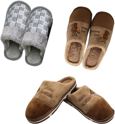 Mahi Enterprises Men Flip Flops(Grey, Brown, Brown , 10)