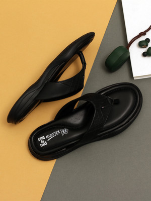 BIG FOX Men Inspire-2 Slippers For Flip Flops(Black , 6)