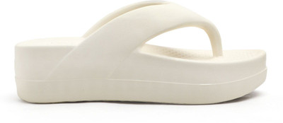 MILESTOE Women Slippers(Off White , 8)