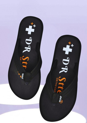DR STTEP Men Orthopedic Slippers for Men Comfort Fit Soft Cushion Lightweight Slippers(Black , 7)