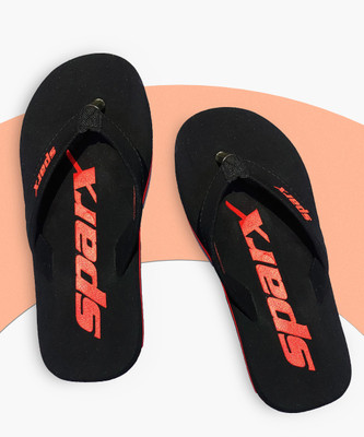 Sparx Men Flip Flops(Black , 9)
