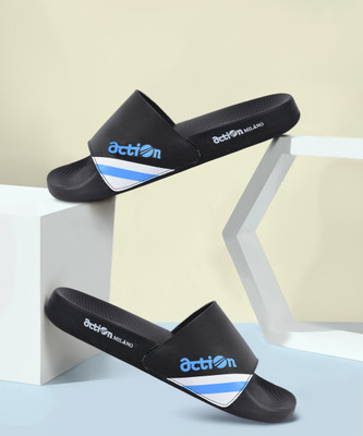 action Men Slides(Black , 7)