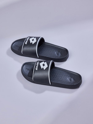 LOTTO Men Midway Slides(Black , 6)
