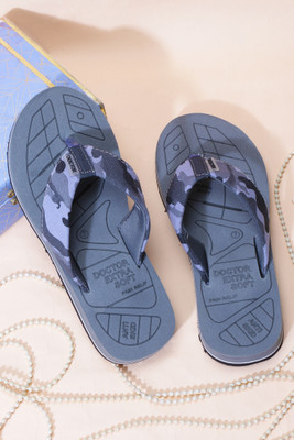 DOCTOR EXTRA SOFT Men House Camo Slipper| Lightweight & Durable| Super Soft & Comfortable D-55 Flip Flops(Grey , 8)