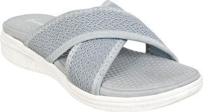 Cozy Wear Women Slippers(Grey, White , 10)