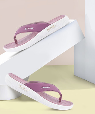 CAMPUS Women Flip Flops(Purple , 6)