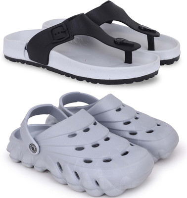 Pampy Angel Men Slippers(Grey, Grey , 6)