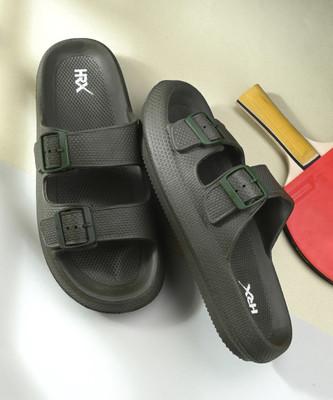 HRX by Hrithik Roshan Men Slides(Olive , 9)