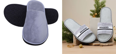 Y key Women Flip Flops(Grey, Grey , 7)