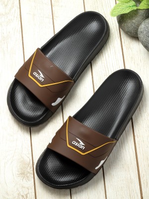 asian Men Slides(Brown, Black , 8)