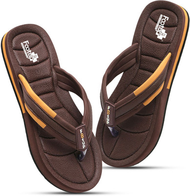 Footup Men Super Soft|Orthopedic|Comfortable|Lightweight|Diabetic Slippers(Brown , 8)