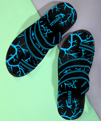 Kzaara Men Flip Flops(Blue , 5)