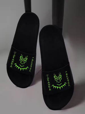 Senflic Men Flip Flops(Green , 6)