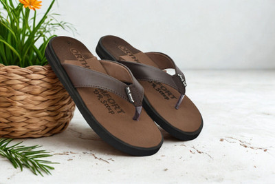 DR STTEP Women Slippers(Brown , 6)