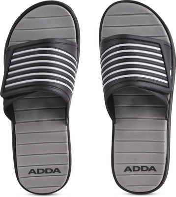 Adda Men Slides(Grey, Black , 8)