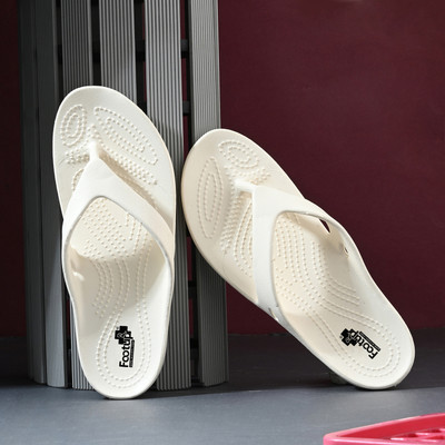 Footup Women Super Soft|Orthopedic|Comfortable|Lightweight|Diabetic Slippers(Off White , 7)