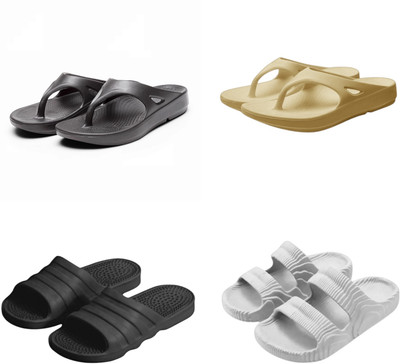 Feel alive Men Slippers(Multicolor , 10)