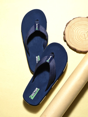 Doctor Health Super Soft Men Men's Orthopedic Slippers | Soft Cushion, Lightweight, Doctor Recommended Design Slippers(Navy , 8)