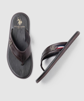 U.S. POLO ASSN. Men Slippers(Brown , 8)