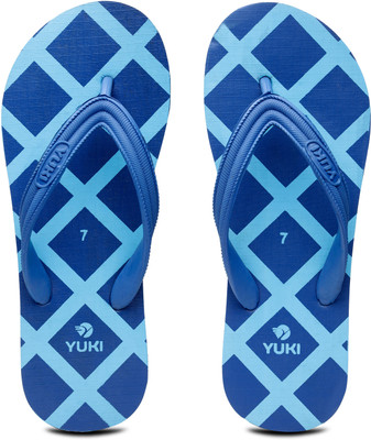 YUKI Men Soft Orthopedic Slipper for Men|Diabetic, Heel Pain Relief, Anti-Skid Daily Use Flip Flops(Navy, Blue , 8)