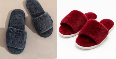 rexizone Women Slides(Maroon, Black , 4)