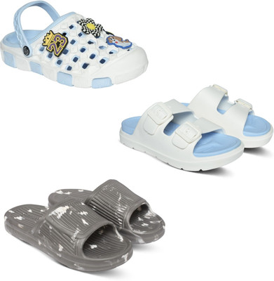 Acorn Men Slides(Blue, Blue, Grey , 7)