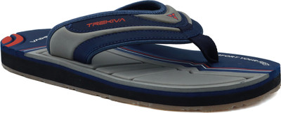 TREKIVA Men Premium Slippers Trendy Comfortable Flexible & Durable, Anti-Skid| TR-T0701 Slippers(Navy, Grey , 6)