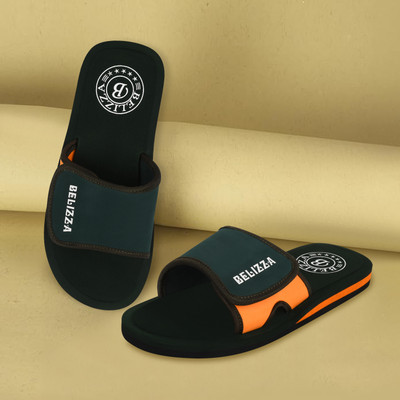 Belizza Men Slides(Green , 10)