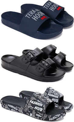 Pennen Men Slippers(Black , 8)