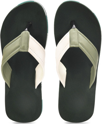 STEPFOX Men Flip Flops(Green , 10)
