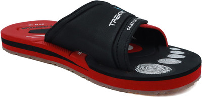 TREKIVA Men Premium Slippers Trendy Comfortable Flexible & Durable, Anti-Skid| TR-T0801 Flip Flops(Black , 8)